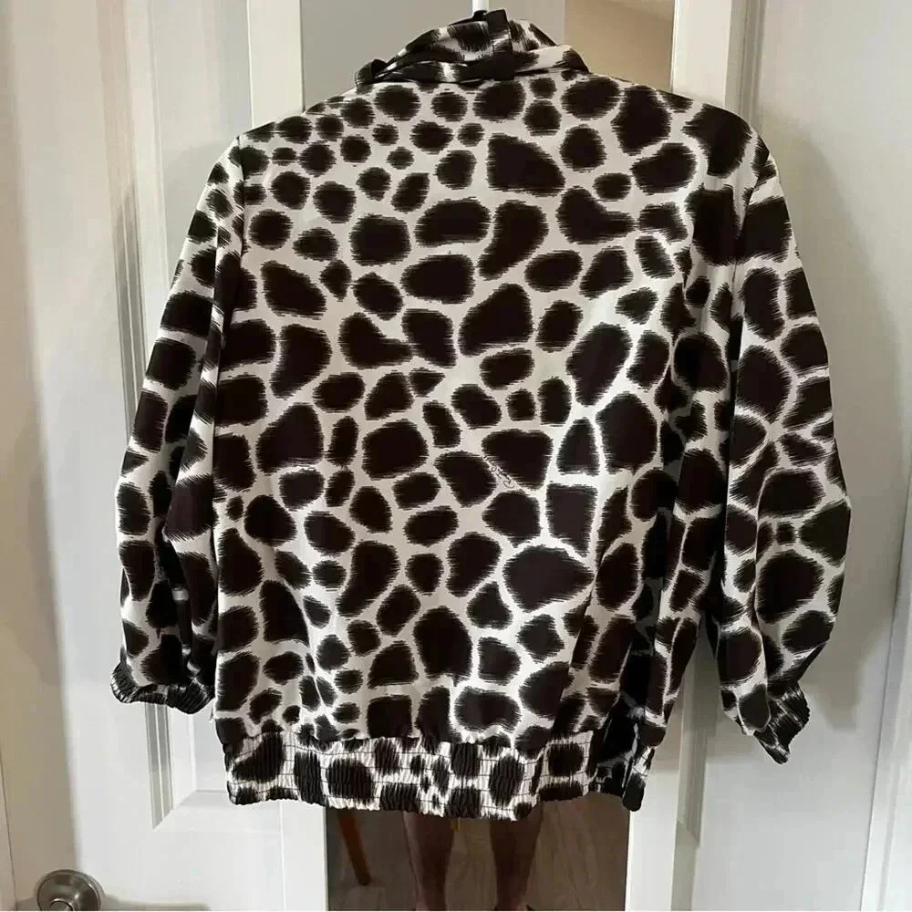 723 Roberto Cavalli Zip Up Long Sleeve Jacket Size 44 - Picture 4 of 6
